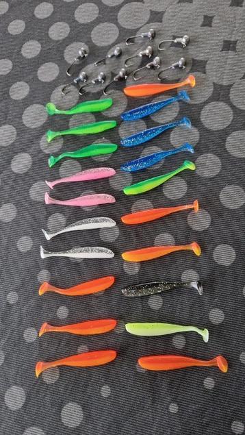 Shads 7 cm en loodkopjes van 5 gr (nieuw) beschikbaar voor biedingen