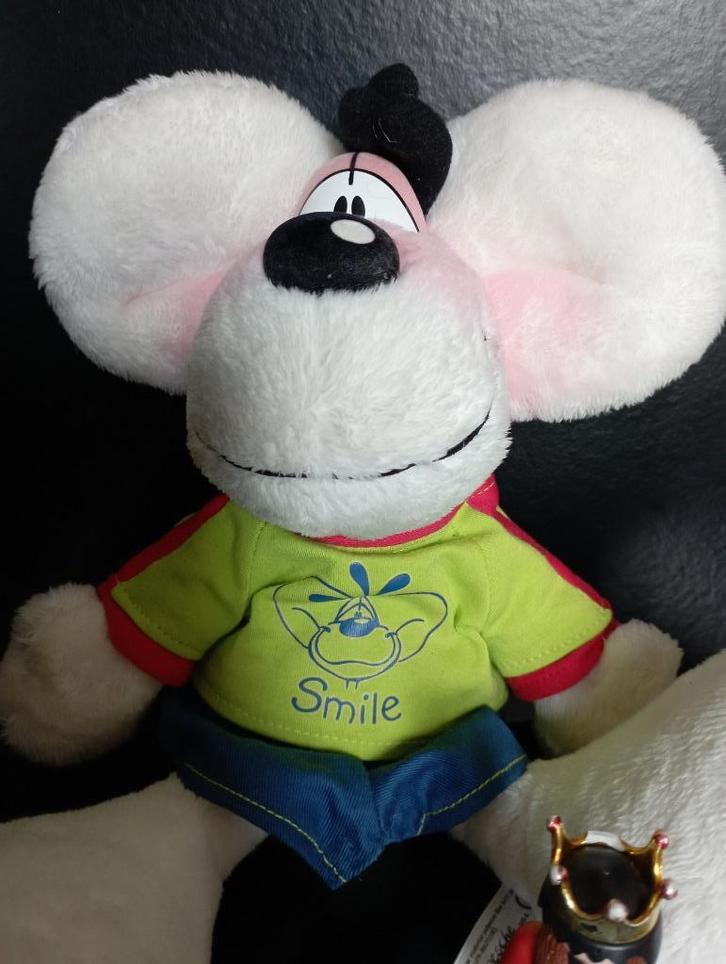 396) Knuffel Diddl met bijhorende t-shirt "smile" (2), Kinderen en Baby's, Speelgoed | Knuffels en Pluche, Zo goed als nieuw, Ophalen of Verzenden