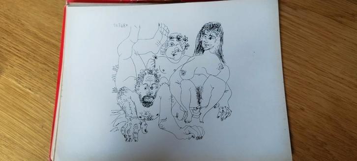 Pablo Picasso 12 erotische tekeningen, Antiek en Kunst, Kunst | Tekeningen en Fotografie, Ophalen of Verzenden