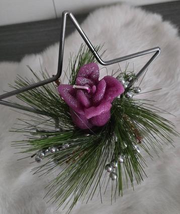Kerstdecoratie : kandelaar ster + toebehoren beschikbaar voor biedingen