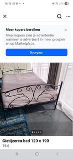 Bed Gietijzer 120 x 190, Ophalen
