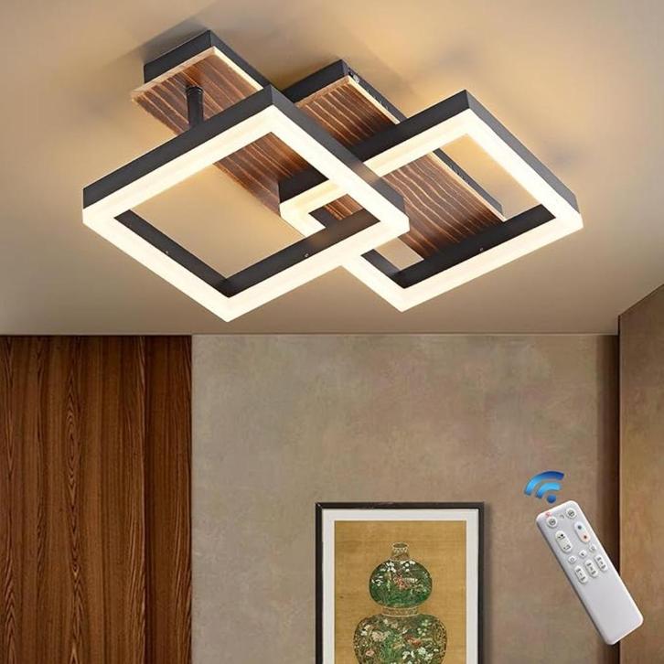 Plafonnier LED à intensité variable LIVRAISON RAPIDE ET GRA, Maison & Meubles, Lampes | Plafonniers, Neuf, Bois, Métal, Envoi
