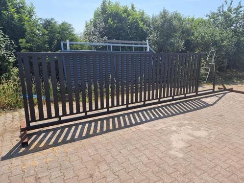 Nieuwe moderne schuifpoort verticaal 500x150cm compleet!, Tuin en Terras, Tuinpoorten, Nieuw, Schuifpoort, Staal, 100 tot 150 cm