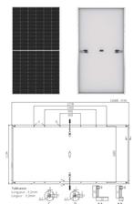 3x Panneau solaire Longi - MONO - 545Wp - Argent + acc, Bricolage & Construction, 200 watts-crêtes ou plus, Enlèvement, Neuf, Panneau