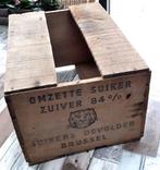 Houten bakje "Suikers- Devolders- Brussel", Ophalen of Verzenden