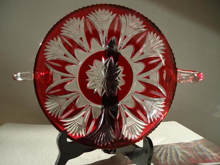 Art Nouveau Val Saint Lambert cristal doublé coupe à anses, Antiquités & Art, Antiquités | Verre & Cristal, Enlèvement ou Envoi