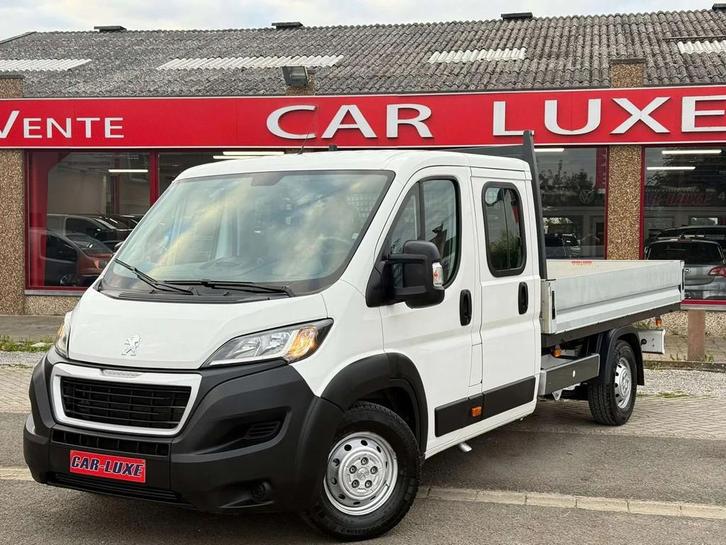 Peugeot Boxer 2.2 HDi L3H2 PLATEAU 7 PLACES (bj 2019), Auto's, Bestelwagens en Lichte vracht, Bedrijf, Te koop, ABS, Airconditioning