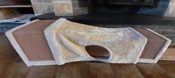 Katten speel-krab-schuil~ tunnel - beige beschikbaar voor biedingen