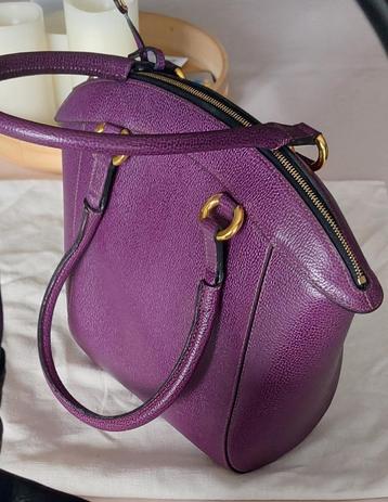 DELVAUX handtas CASSIS paars met certificaat beschikbaar voor biedingen