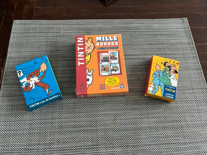 jeux de société cartes mille bornes tintin, Verzamelen, Stripfiguren, Zo goed als nieuw, Boek of Spel, Kuifje, Ophalen