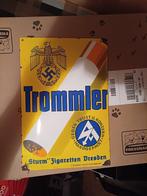 Emaille bord :  Trommler Stürm zigaretten  Dresden, Ophalen of Verzenden, Landmacht