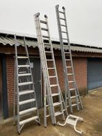 Dirks 2 & 3 Delige Schuifladder / Bordes Trap / Afst.houder, Doe-het-zelf en Bouw, Ophalen, Gebruikt, Ladder, 4 meter of meer