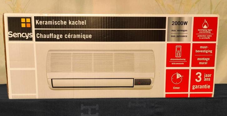 Keramisch_Electrische verwarming, Huis en Inrichting, Kachels, Nieuw, Hangend, Elektrisch, Ophalen of Verzenden