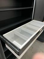 Roldeurkast 196x120x45cm incl. 5 legborden 5 metalen bakken, Ophalen, 100 tot 150 cm, Zo goed als nieuw, Metaal