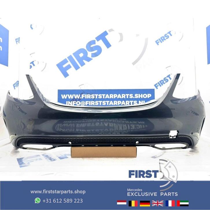 W205 BUMPER C KLASSE AMG ACHTERBUMPER COMPLEET ORIGINEEL C43, Auto-onderdelen, Carrosserie, Bumper, Mercedes-Benz, Achter, Gebruikt