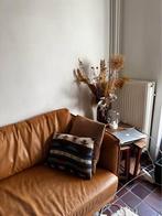 Lederen 3 zit cognac kleur, Huis en Inrichting, Ophalen, Gebruikt, 150 tot 200 cm, Driepersoons
