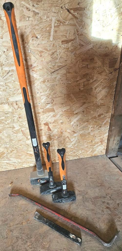 Afbraakset: hamers, beitel en koevoet, Doe-het-zelf en Bouw, Gereedschap | Handgereedschap, Zo goed als nieuw, Ophalen