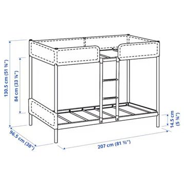Ikea stapelbed voor kleine ruimtes staal met boxspring