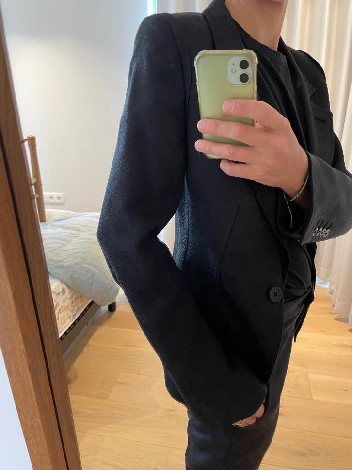 Ann Demeulemeester jacquard dames kostuum mt 36, Kleding | Dames, Jasjes, Kostuums en Pakken, Zo goed als nieuw, Jasje, Maat 36 (S)