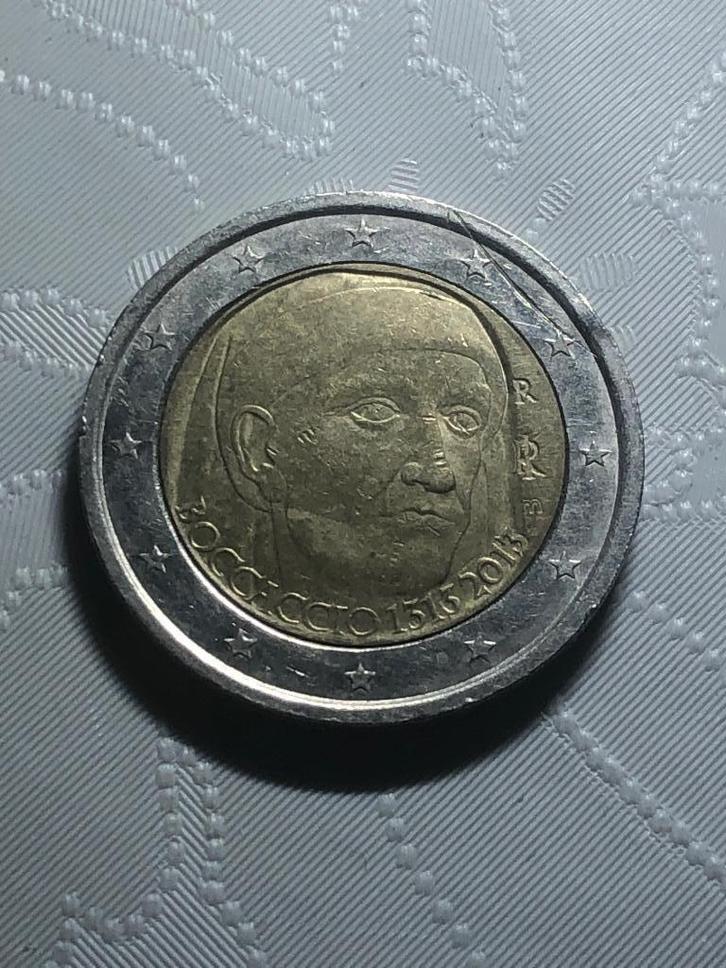 Herdenkingsmunt van 2 euro 2013 Italië gebruikt in goede sta, Postzegels en Munten, Munten | Europa | Euromunten, Losse munt, 2 euro