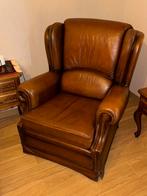 Lederen fauteuil in zeer goede staat, Ophalen, Zo goed als nieuw, Leer