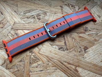 Bracelet nylon Apple Watch orange à rayures mauves 38mm beschikbaar voor biedingen