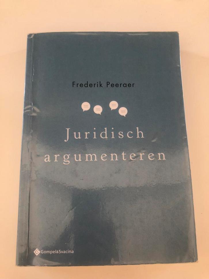 Frederik Peeraer - Juridisch argumenteren, Boeken, Wetenschap, Ophalen of Verzenden