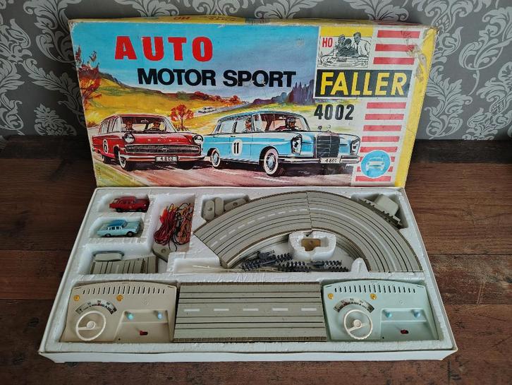 Racebaan 4002/ Opel Kapitan/ Mercedes 220 / Faller AMS, Kinderen en Baby's, Speelgoed | Racebanen, Racebaan, Verzenden