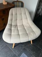 2 crèmekleurige Scandinavische fauteuils, Ophalen, Hout, Gebruikt, 75 tot 100 cm