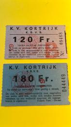 2 oude tickets KV Kortrijk, Verzamelen, Verzenden