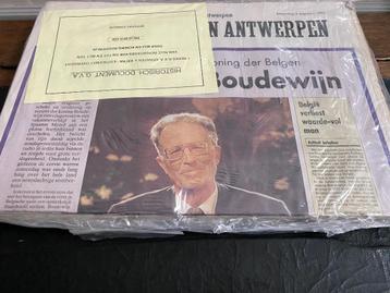 GVA Bundeling Special kranten "Overlijden Koning Boudewijn" beschikbaar voor biedingen