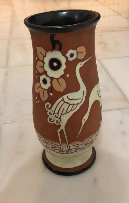 Vase Boch KERAMIS Catteau Grues BFK, Antiquités & Art, Antiquités | Vases, Enlèvement