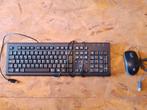 Hp toetsenbord met Logitech muis, Logitech, Hp, Toetsenbord en muis-set, Azerty, Ophalen of Verzenden