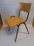 2 houten en metalen stoelen, Huis en Inrichting, Stoelen, Gebruikt, Metaal