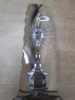 Prisme de type obélisque - cristal Val St Lambert, Antiquités & Art, Enlèvement ou Envoi
