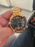 Gouden horloge diesel, Handtassen en Accessoires, Horloges | Heren, Ophalen of Verzenden, Zo goed als nieuw