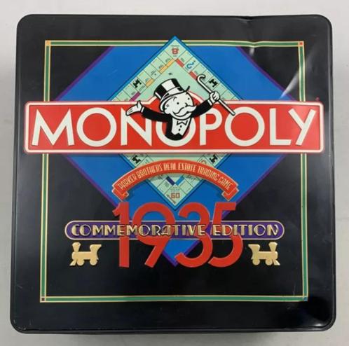 Monopoly Commemorative Edition 1935 - 1985 Compleet in Blik, Hobby en Vrije tijd, Gezelschapsspellen | Bordspellen, Zo goed als nieuw