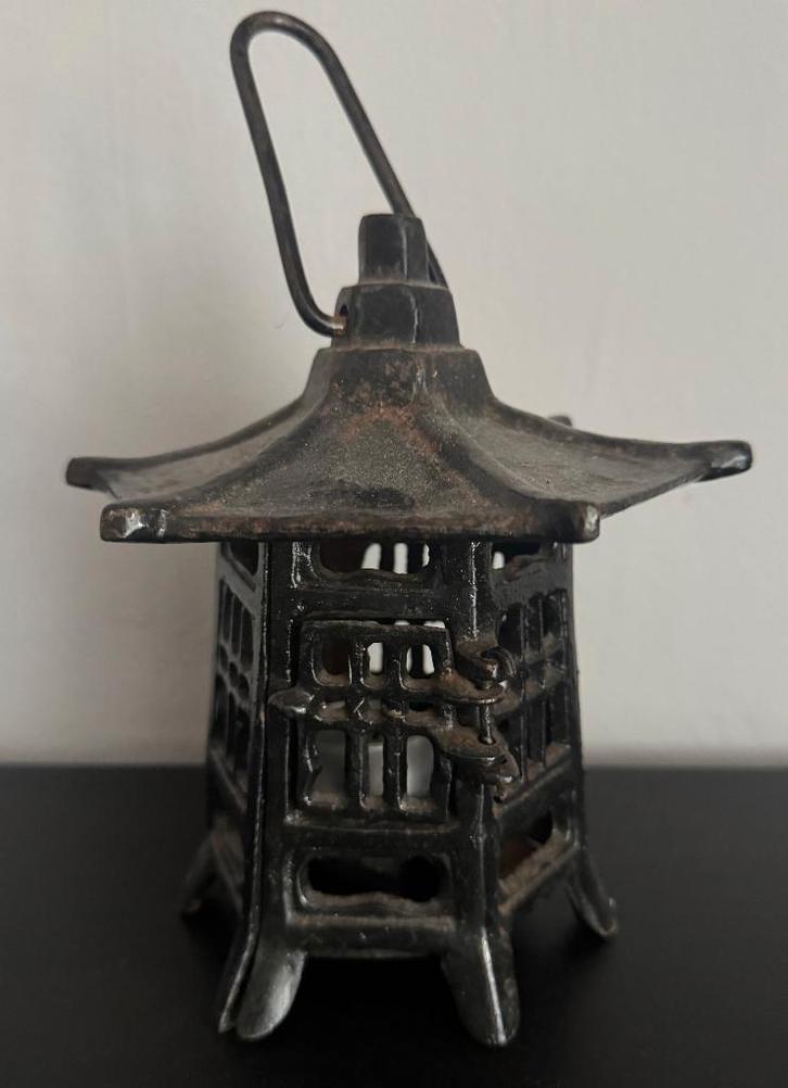 Oude Japanse smeedijzeren pagodelantaarn 1930, Antiek en Kunst, Kunst | Niet-Westerse kunst, Ophalen of Verzenden