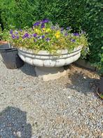 vintage grote witte bloembak, Tuin en Terras, Ophalen, Overige materialen, Gebruikt, Rond