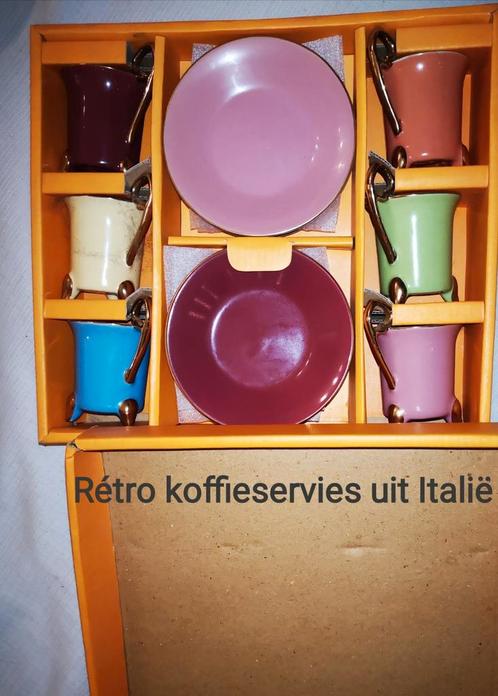 rétro koffie service 2x6 stuks 'table passion', Verzamelen, Retro, Overige typen, Ophalen of Verzenden