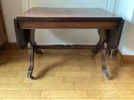 Antiek bijzettafeltje/salontafel op wieltjes, inklapbaar €45, Antiek en Kunst, Ophalen