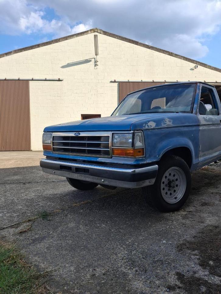 Ford pick-up 88 ranger, Auto's, Oldtimers, Particulier, Ford, Benzine, SUV of Terreinwagen, 2 deurs, Handgeschakeld, Blauw, Grijs