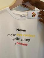 Wit T-shirt met humor, Kleding | Dames, T-shirts, Wit, Nieuw, Ophalen of Verzenden, ANDERE
