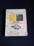 Manuel de pièces des Toyota Corolla et Trueno, Enlèvement ou Envoi