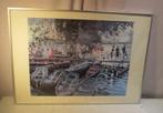 Belle œuvre d'art 'Sloops and Scaffolding' - Claude Monet, Comme neuf, Enlèvement ou Envoi, Création originale, Imprimé