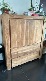 Kast, vol hout, 140x160x50, Gebruikt, 100 tot 150 cm, Ophalen of Verzenden, 25 tot 50 cm