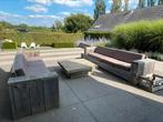 Loungeset: 2 houten tuinbanken, Tuin en Terras, Tuinsets en Loungesets, Ophalen, Zo goed als nieuw, Bank, Loungeset