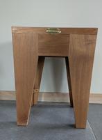 bijzettafel in teak, Huis en Inrichting, Tafels | Bijzettafels, Minder dan 55 cm, Vierkant, Zo goed als nieuw, Hout