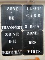 Set van 4 grote PVC/Plexi borden 60x50cm Vintage Militaria, Ophalen of Verzenden