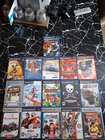 16 PlayStation 2-games!  beschikbaar voor biedingen
